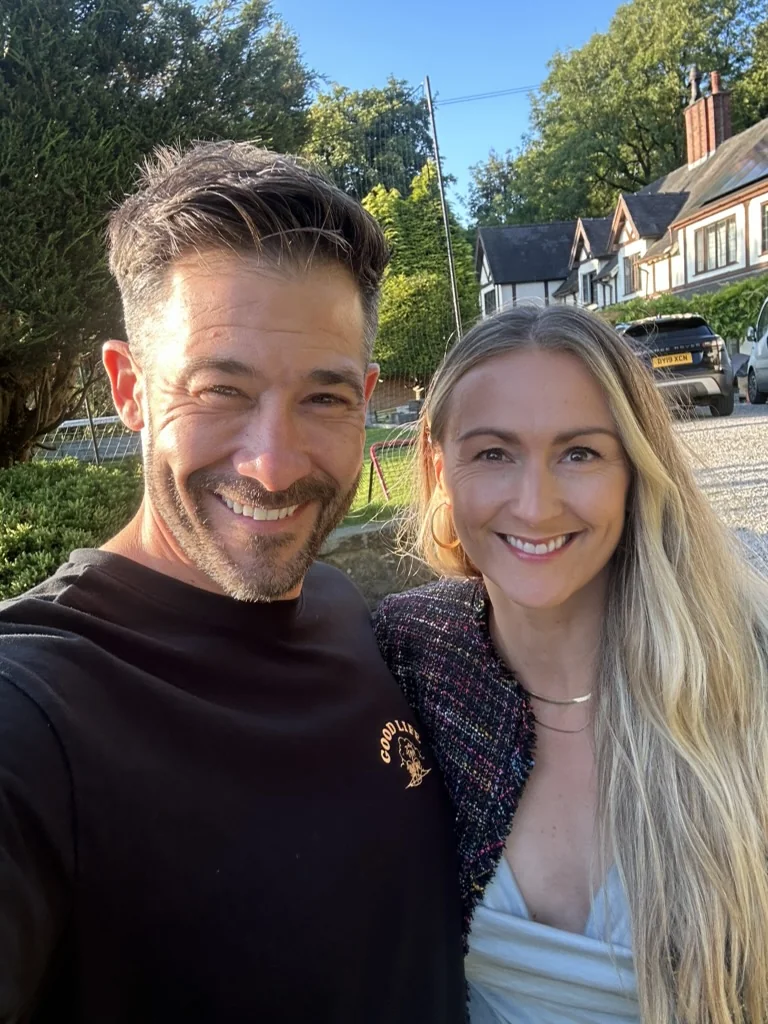 Lee and Alanna, the couple who designed and built Nordic Garden Spa Retreat